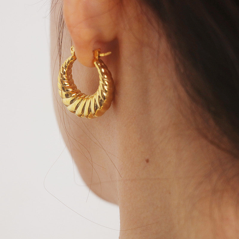 Chunky Gold Hoop Earrings